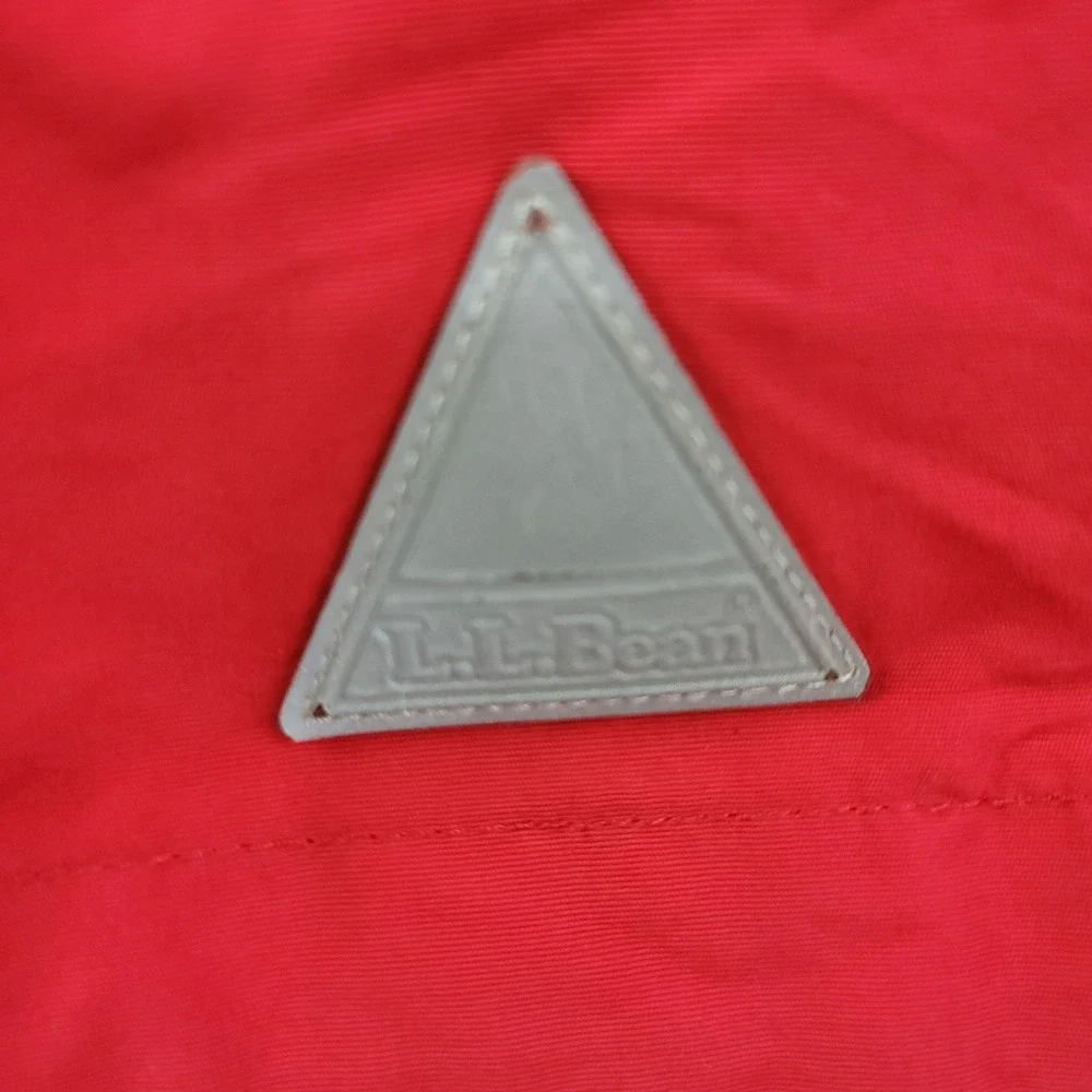 L.L Bean Kids 3 in 1 Red Gray Hide-Away Hood Wind Breaker Classic Jacket M10/12